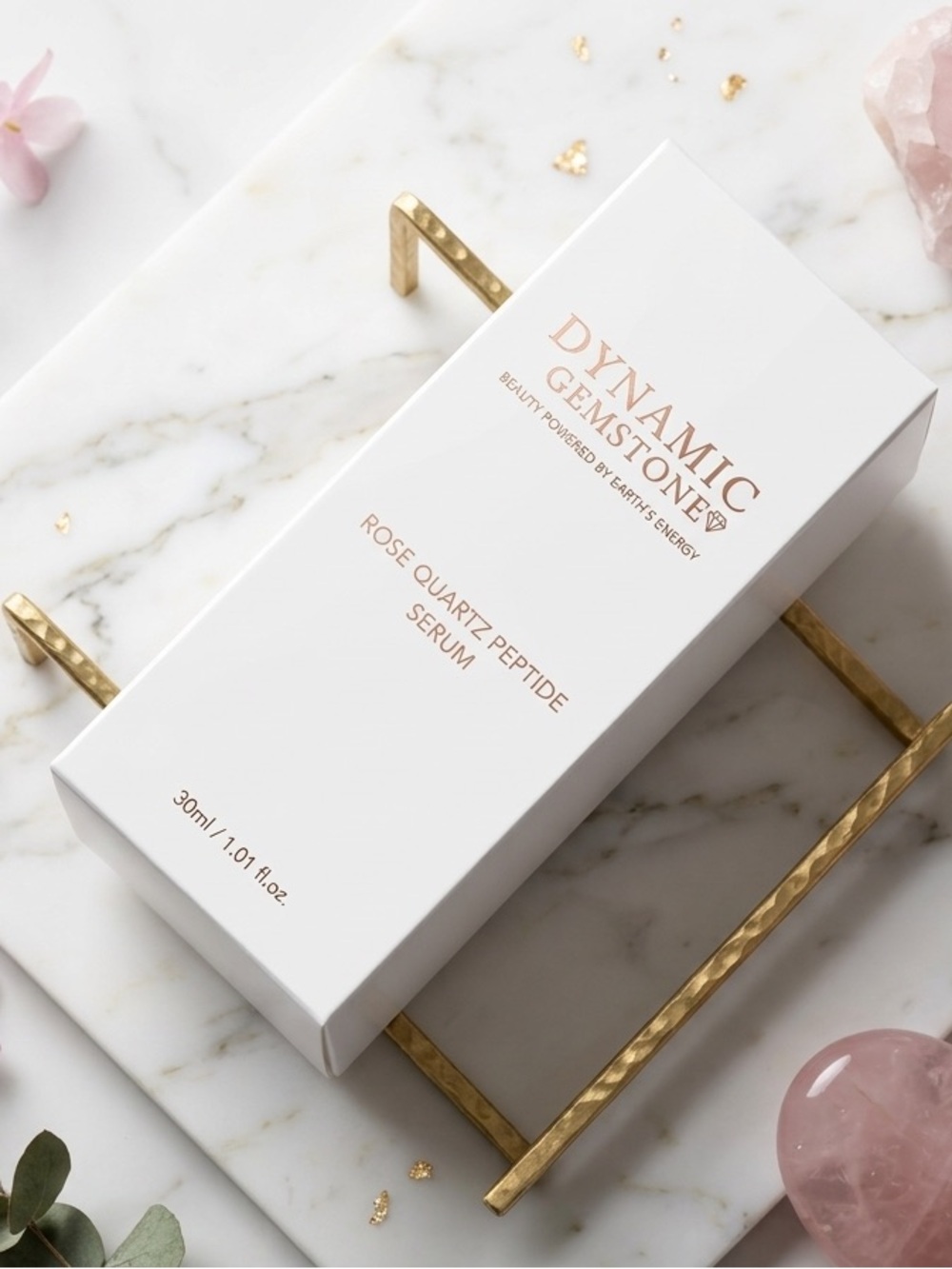Rose Quartz Peptide Serum - White